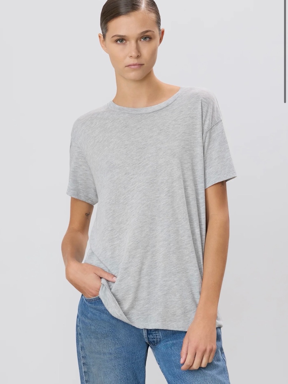 Eterne Grey Short Sleeve Boyfriend Tshirt Small